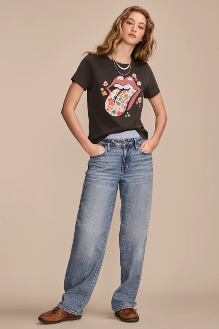 ROLLING STONES FLORAL TONGUE CLASSIC CREW, image 3