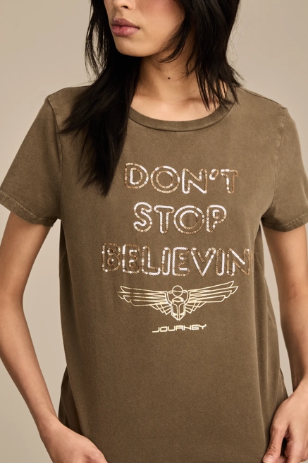 DONT STOP BELIEVIN SEQUIN CLASSIC CREW, image 2