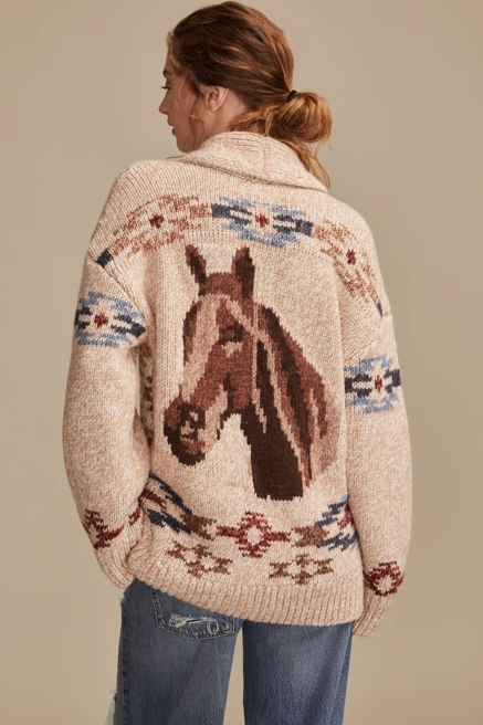 SANTA FE HORSE CARDIGAN, image 1
