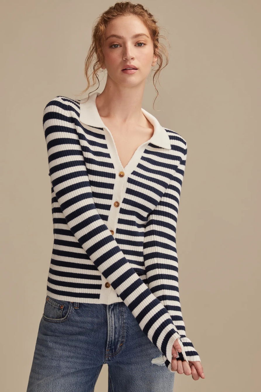 BUTTON DOWN FITTED SWEATER, image 5