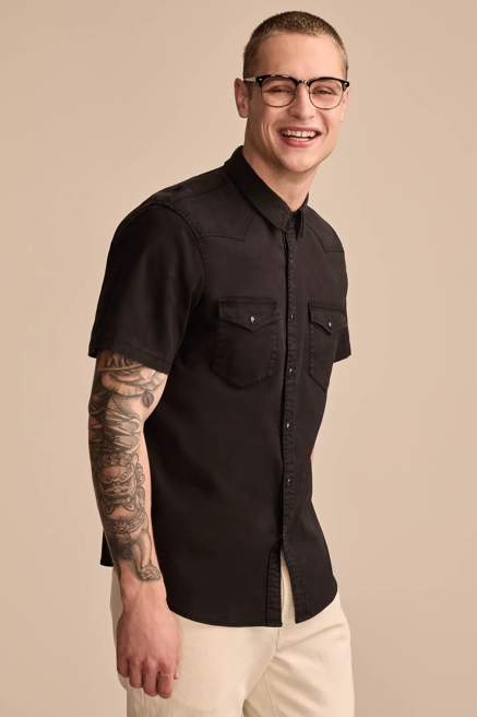 VINTAGE TWILL SHORT SLEEVE WESTERN SHIRT, image 4