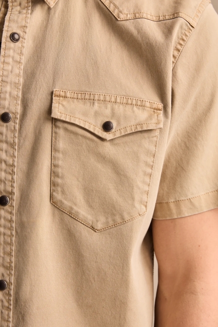 VINTAGE TWILL SHORT SLEEVE WESTERN SHIRT, image 2