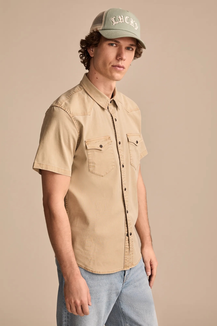 VINTAGE TWILL SHORT SLEEVE WESTERN SHIRT, image 3