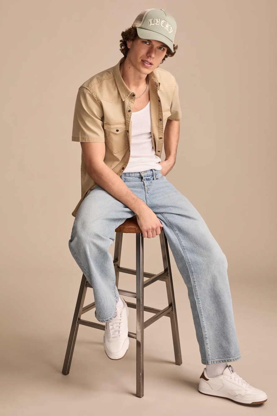 VINTAGE TWILL SHORT SLEEVE WESTERN SHIRT, image 5