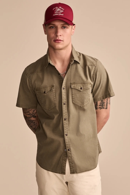 COLE HAUSER VINTAGE TWILL SHORT SLEEVE WESTERN SHIRT, image 1