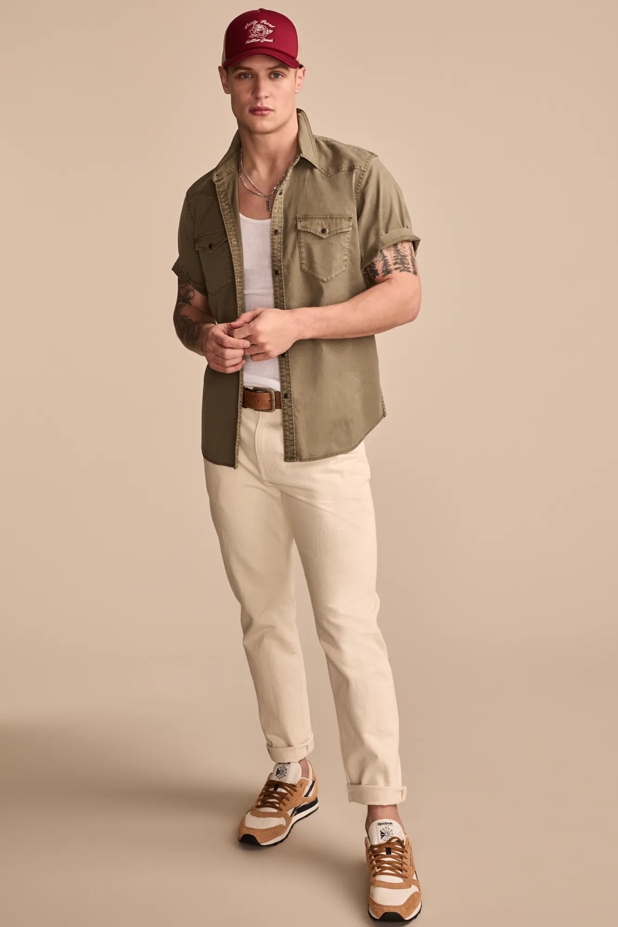 VINTAGE TWILL SHORT SLEEVE WESTERN SHIRT, image 2