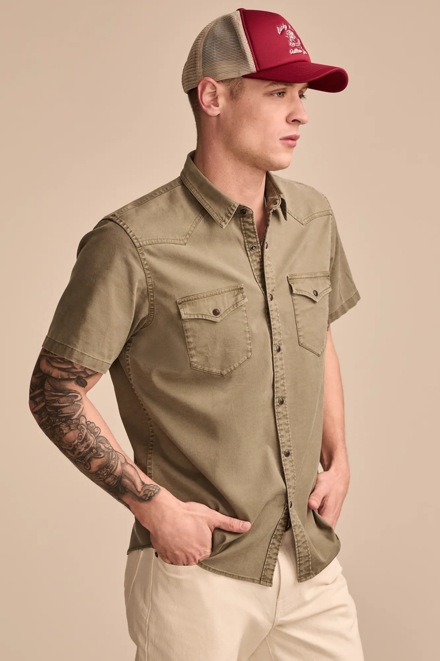 COLE HAUSER VINTAGE TWILL SHORT SLEEVE WESTERN SHIRT, image 4