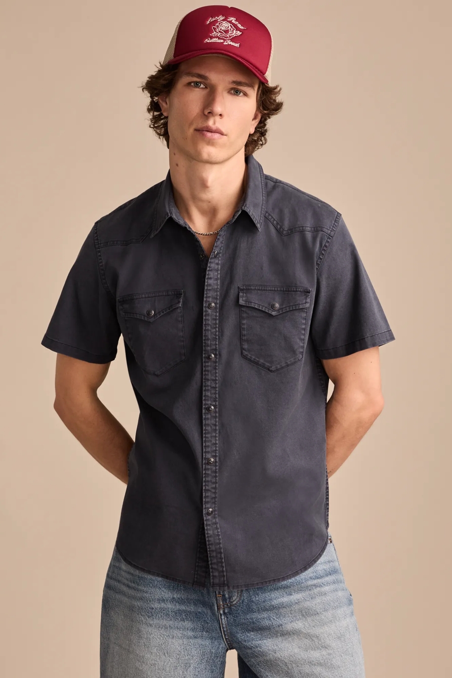 COLE HAUSER VINTAGE TWILL SHORT SLEEVE WESTERN SHIRT, image 1