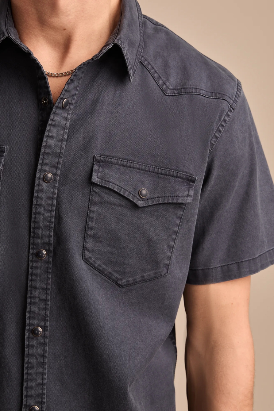 COLE HAUSER VINTAGE TWILL SHORT SLEEVE WESTERN SHIRT, image 2
