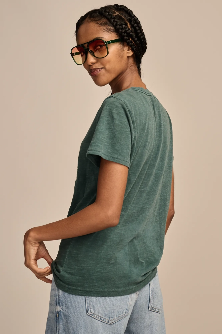 EMBROIDERED LOTUS CLASSIC CREW