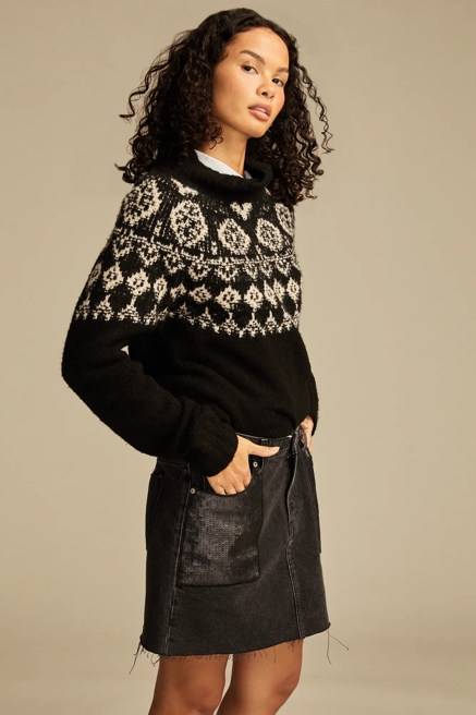 METALLIC DENIM MINI SKIRT, image 3