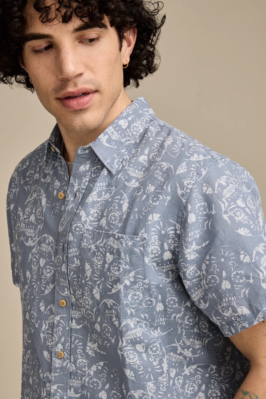 PRINTED CHAMBRAY SHORT SLEEVE SHIRT, image 2