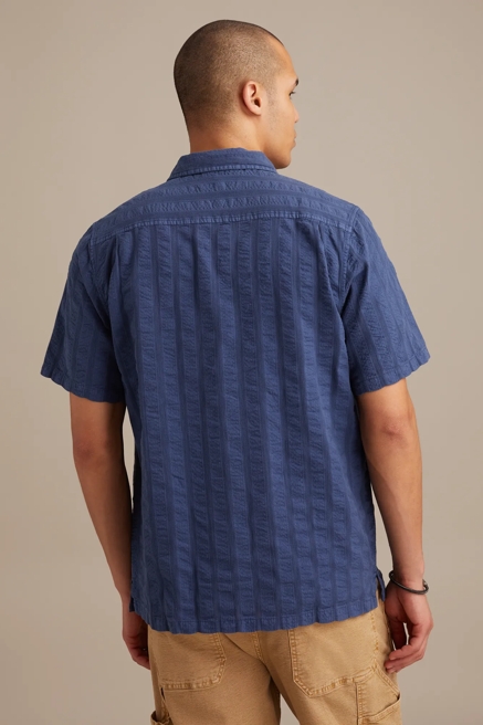 SEERSUCKER CAMP COLLAR SHORT SLEEVE SHIRT, image 4