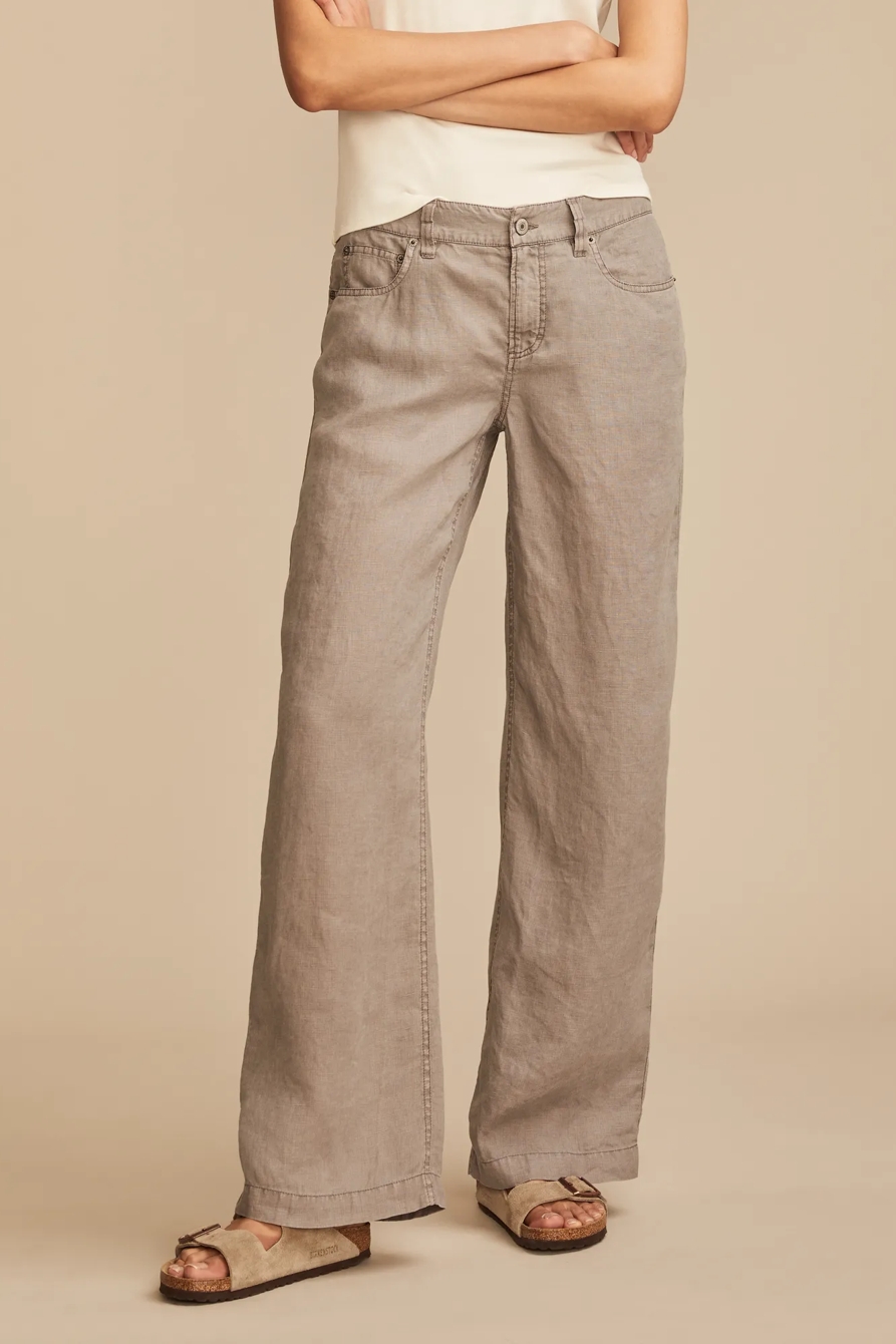 BAGGY WIDE LEG LINEN PANT, image 2