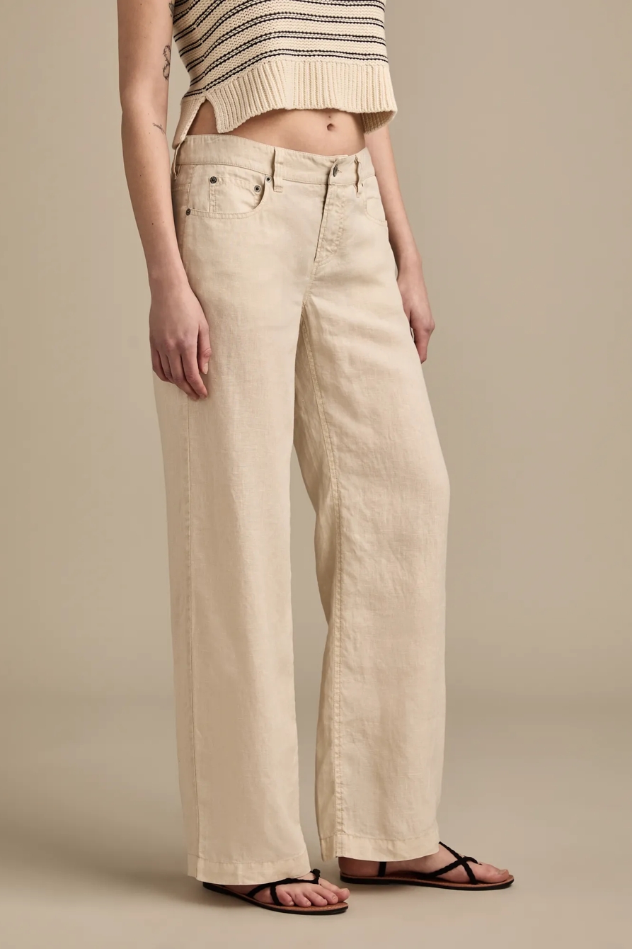 BAGGY WIDE LEG LINEN PANT, image 4