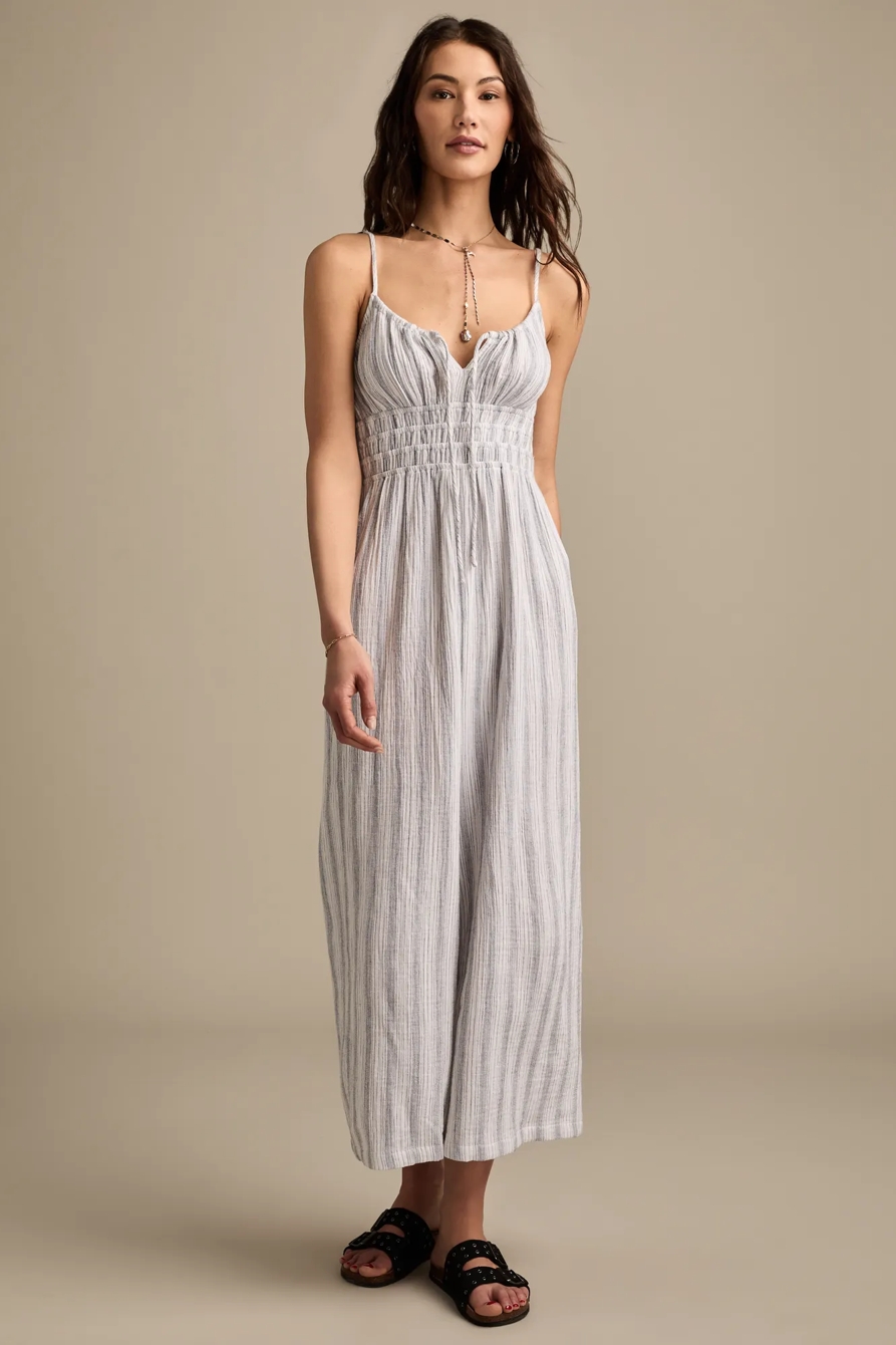 STRIPED GAUZY JUMPSUIT, image 3