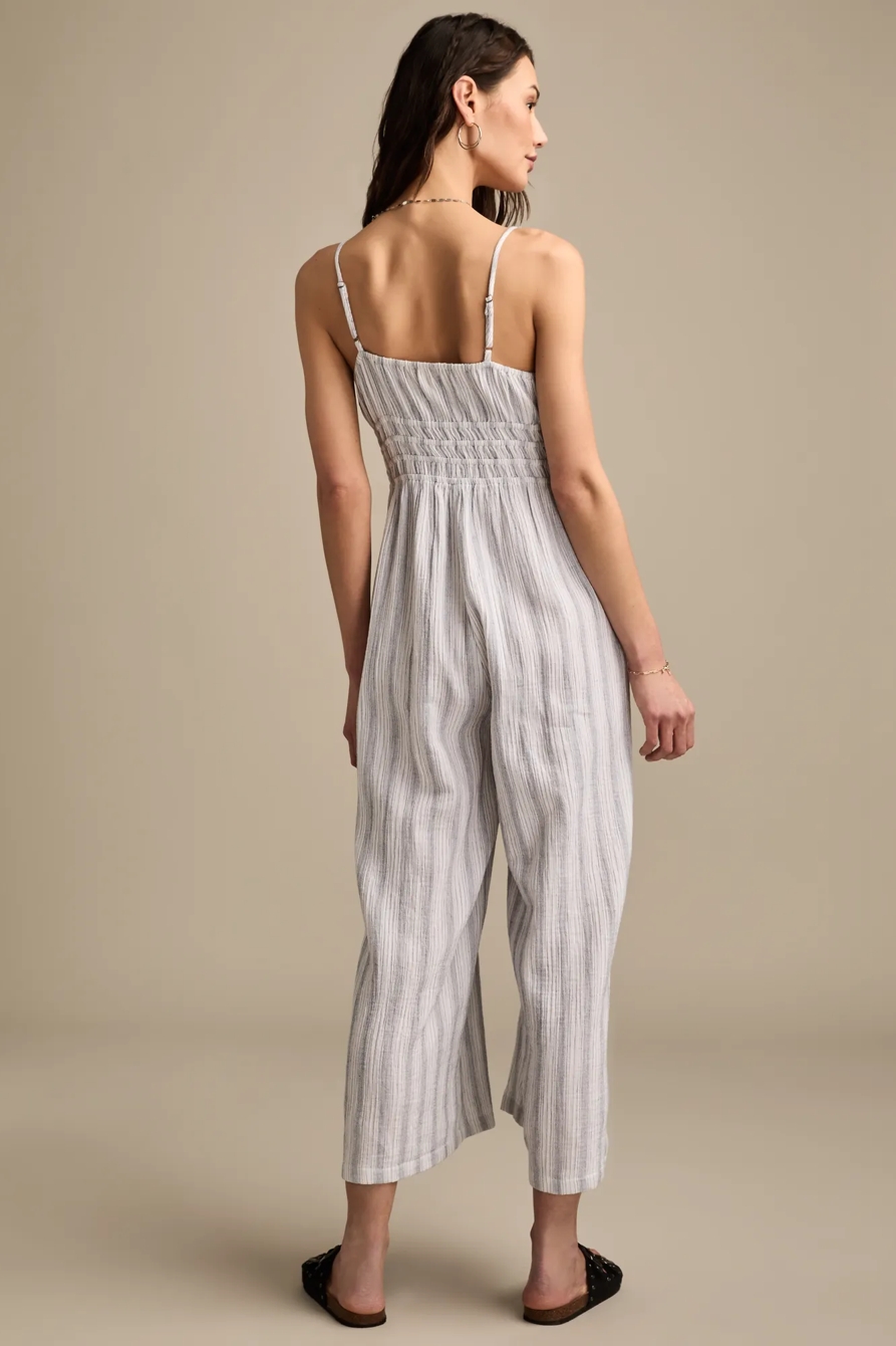 STRIPED GAUZY JUMPSUIT, image 4