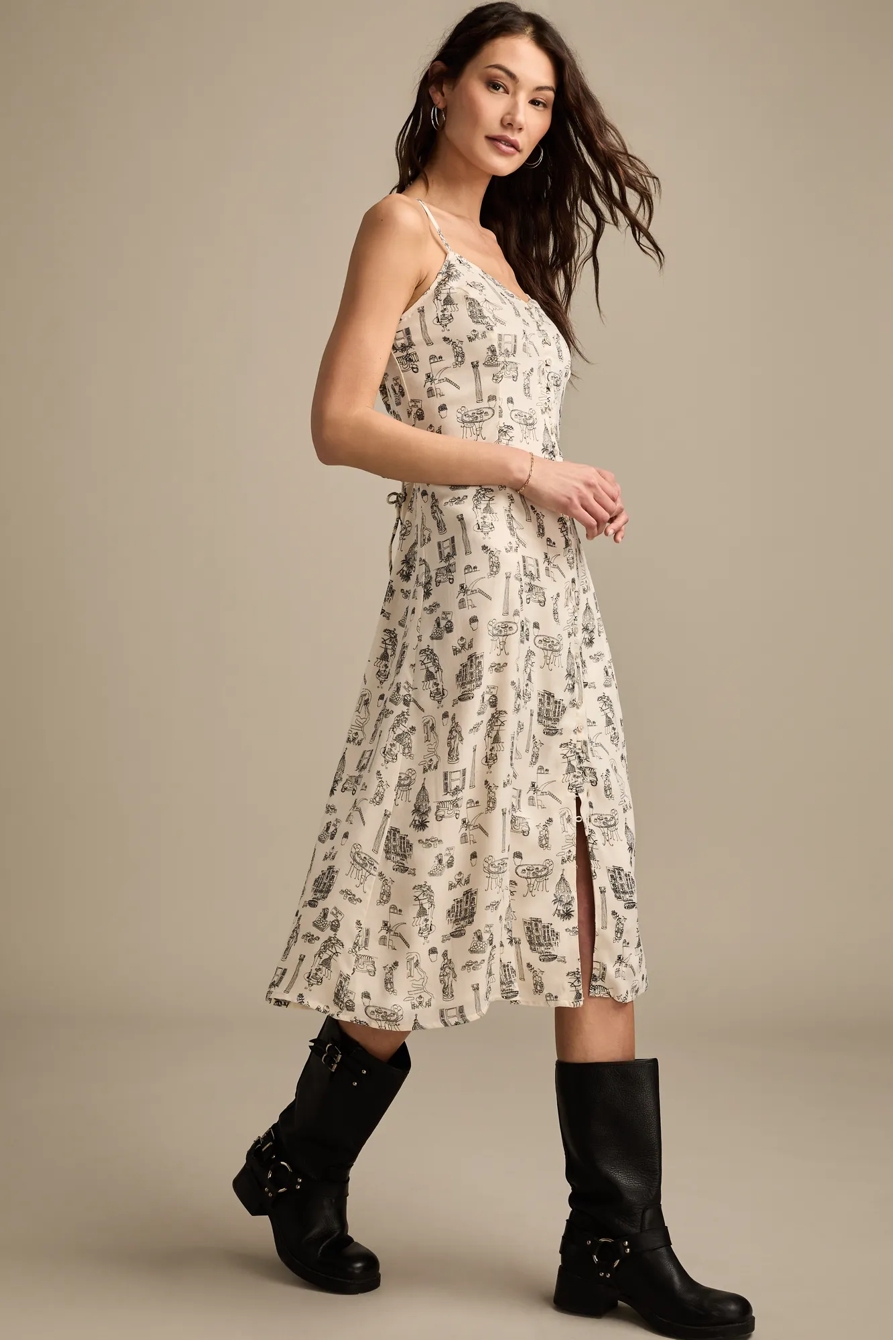 PRINTED SIMONE SLIP DRESS, image 4