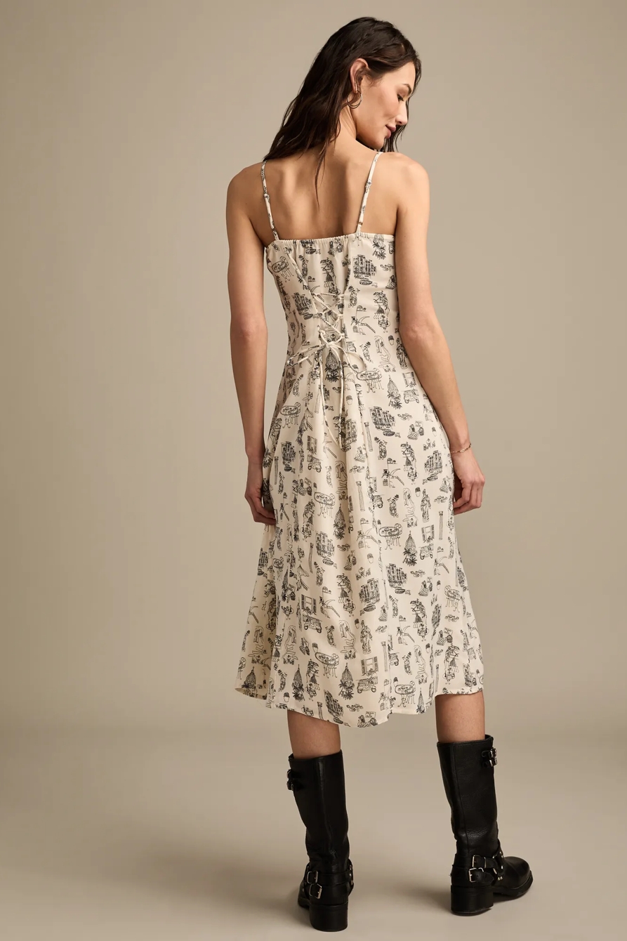PRINTED SIMONE SLIP DRESS, image 5