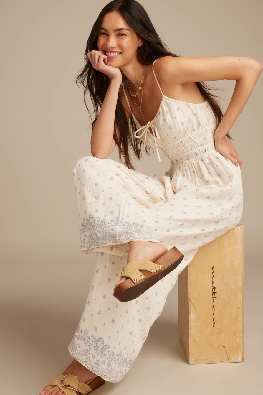 PRINTED GAUZY JUMPSUIT, image 2