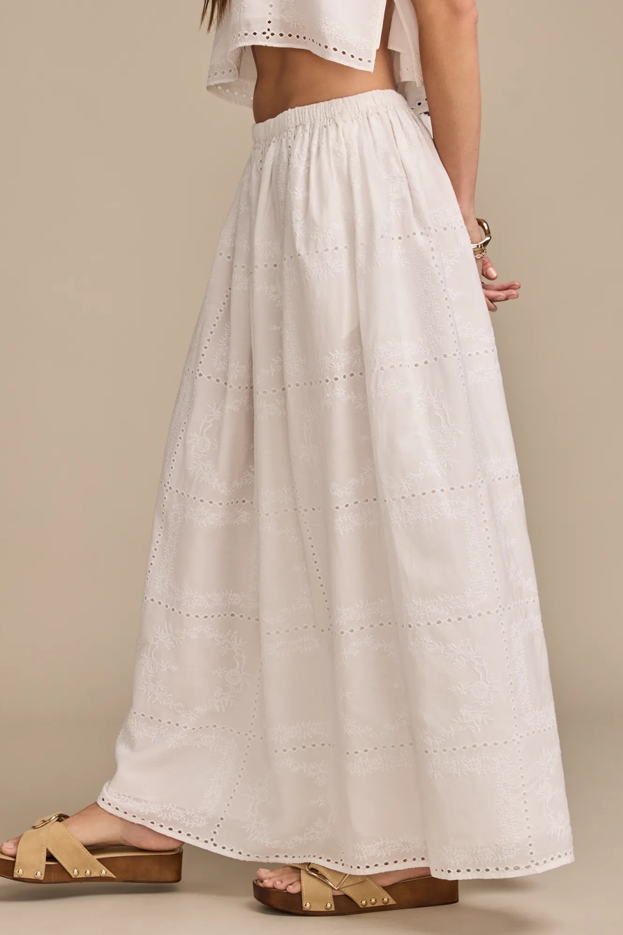 EMBROIDERED BREEZY MIDI SKIRT, image 2
