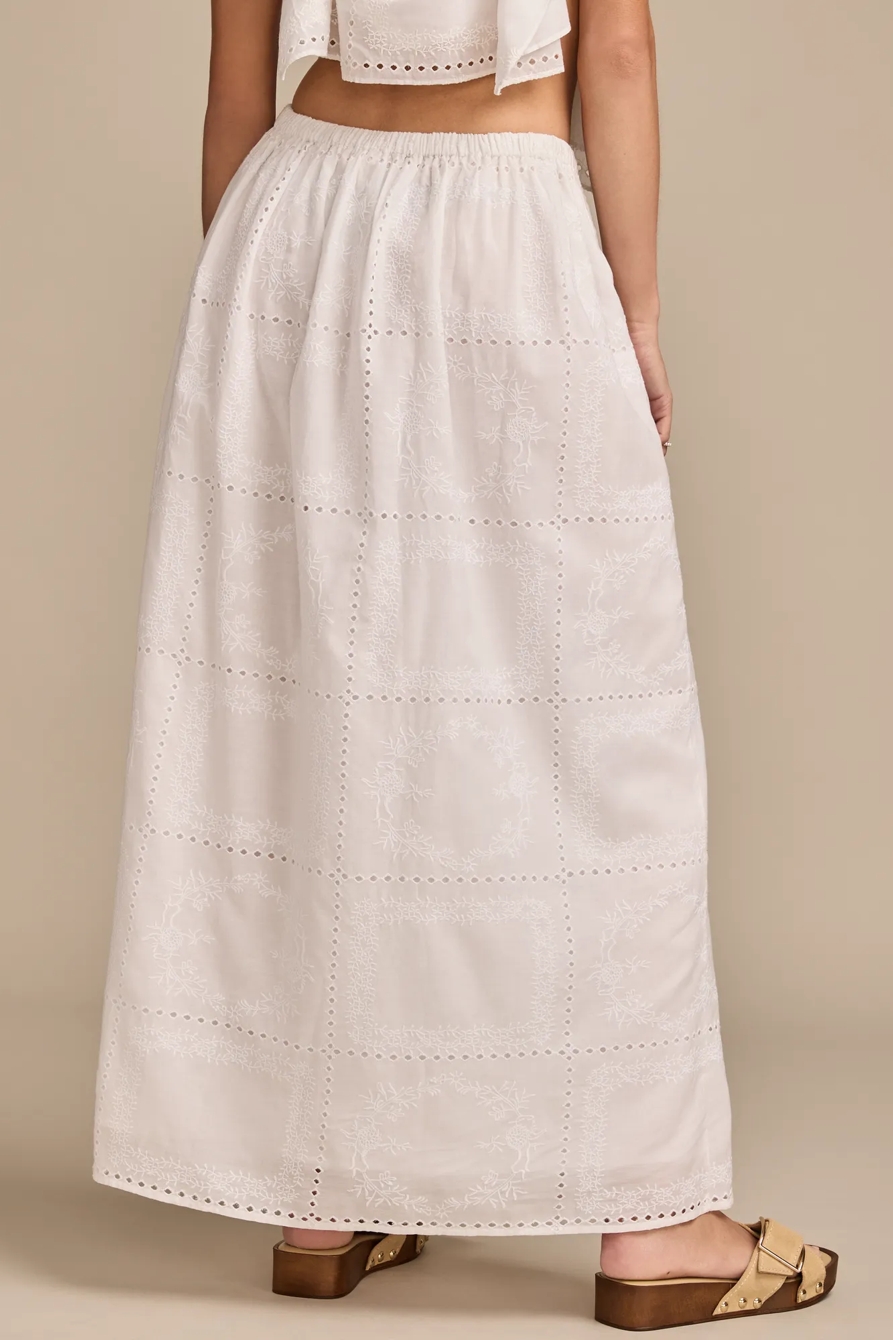 EMBROIDERED BREEZY MIDI SKIRT, image 5