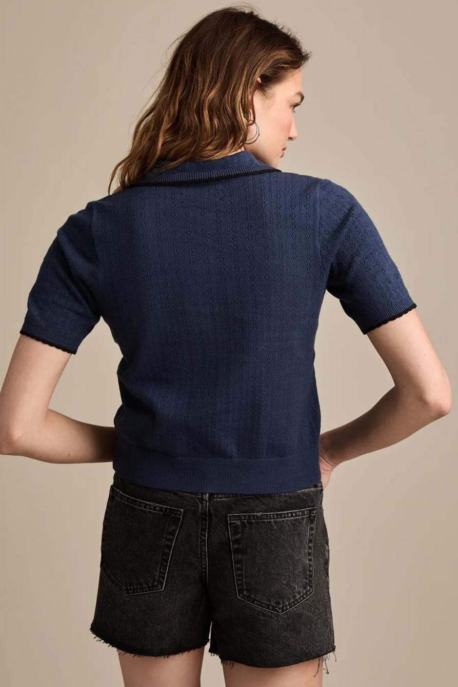 CROCHET TRIM SHORT SLEEVE CARDIGAN, image 5