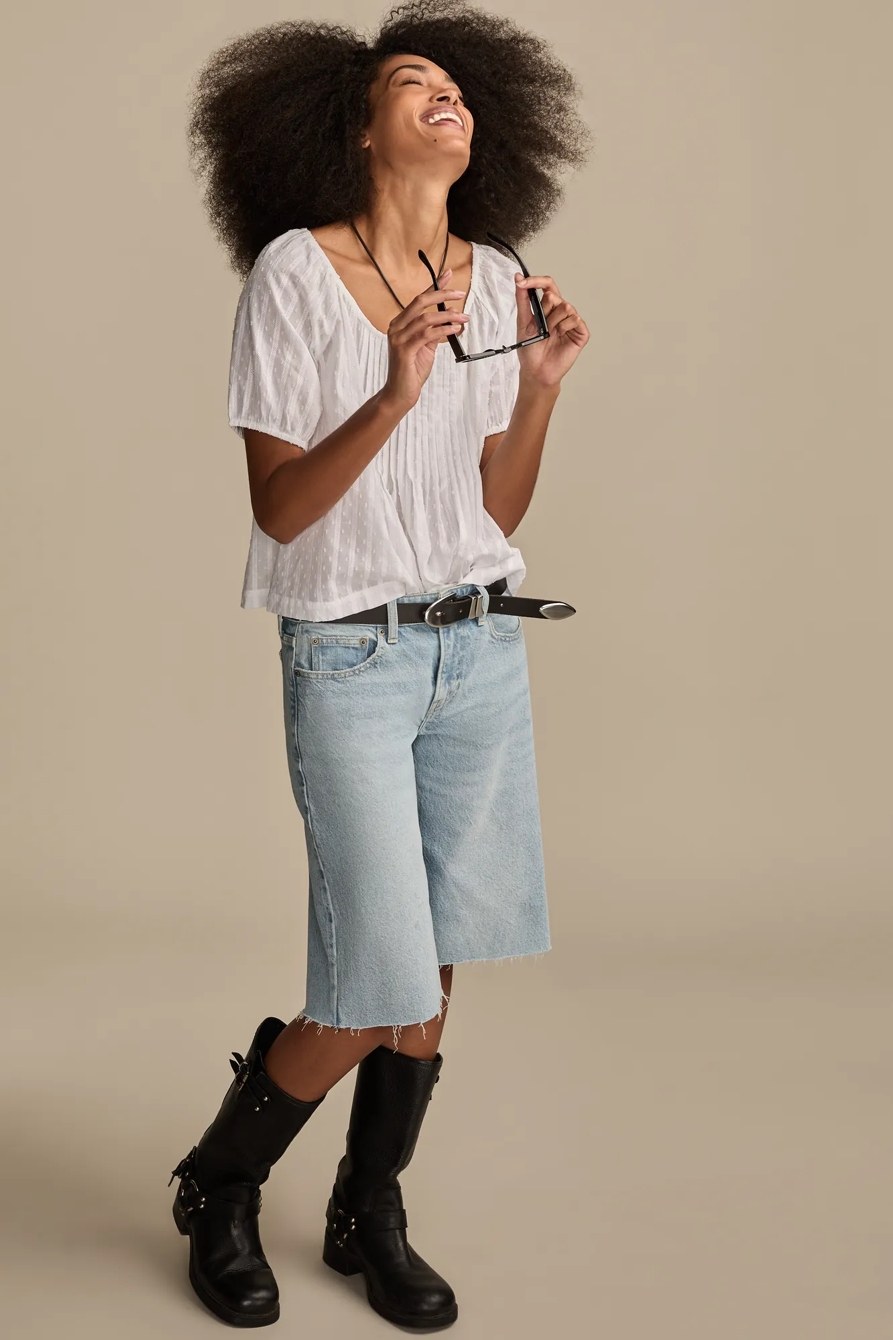 PLEATED SHORT SLEEVE TOP, image 2