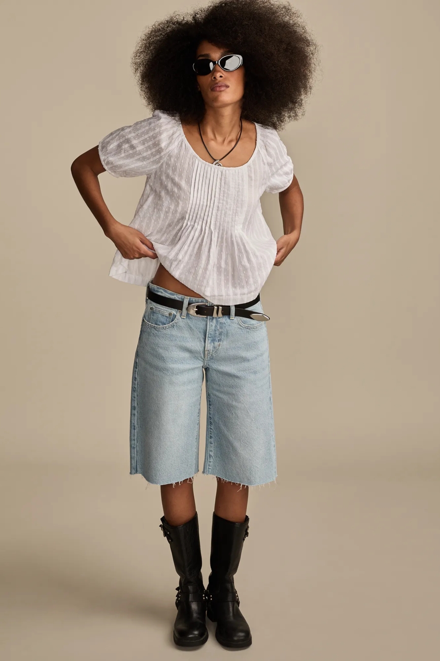 PLEATED SHORT SLEEVE TOP, image 6