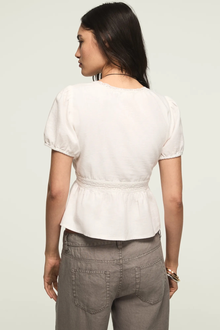 LACE PEPLUM BLOUSE, image 3