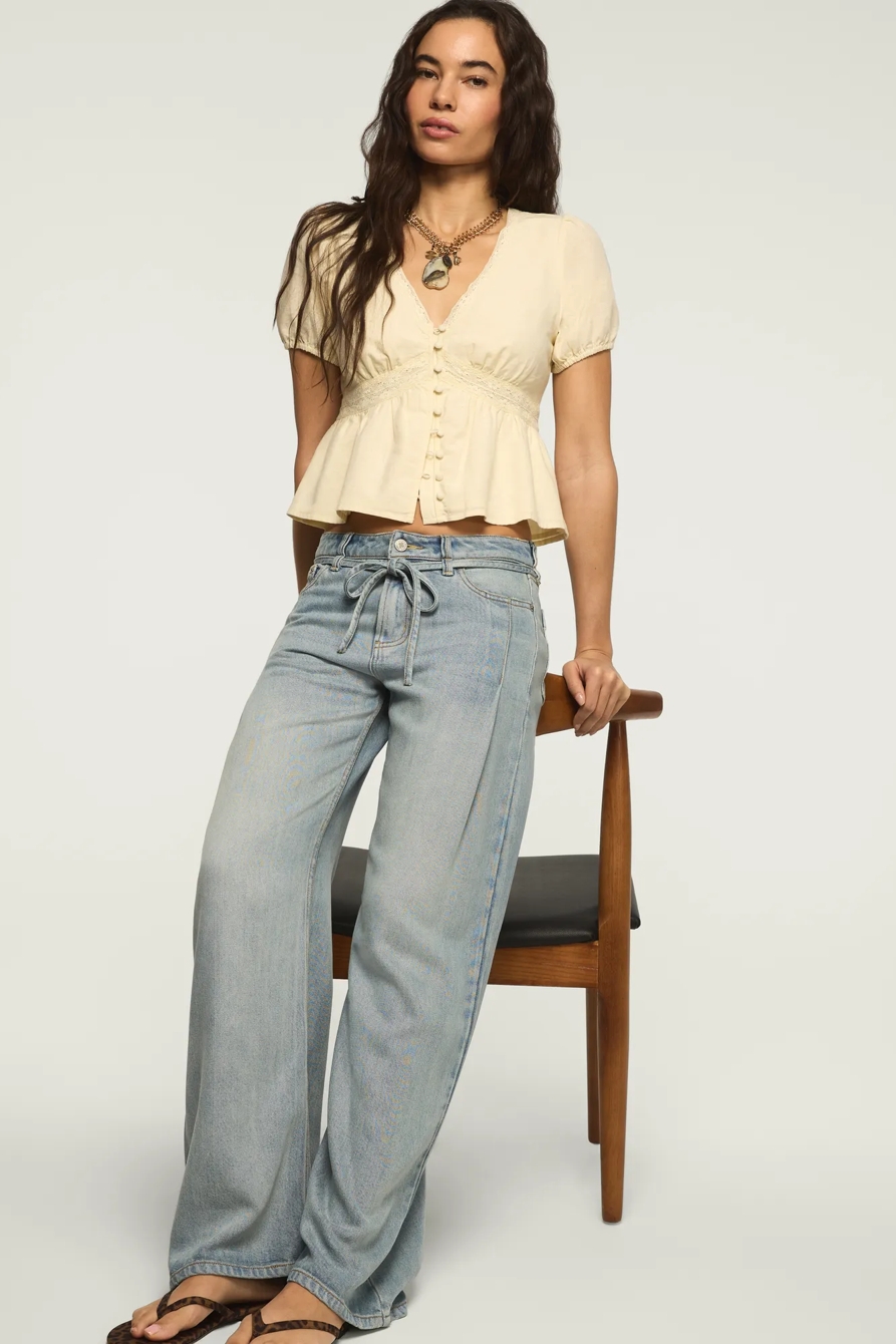 LACE PEPLUM BLOUSE, image 2