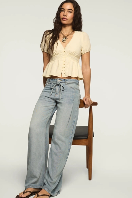 LACE PEPLUM BLOUSE, image 2