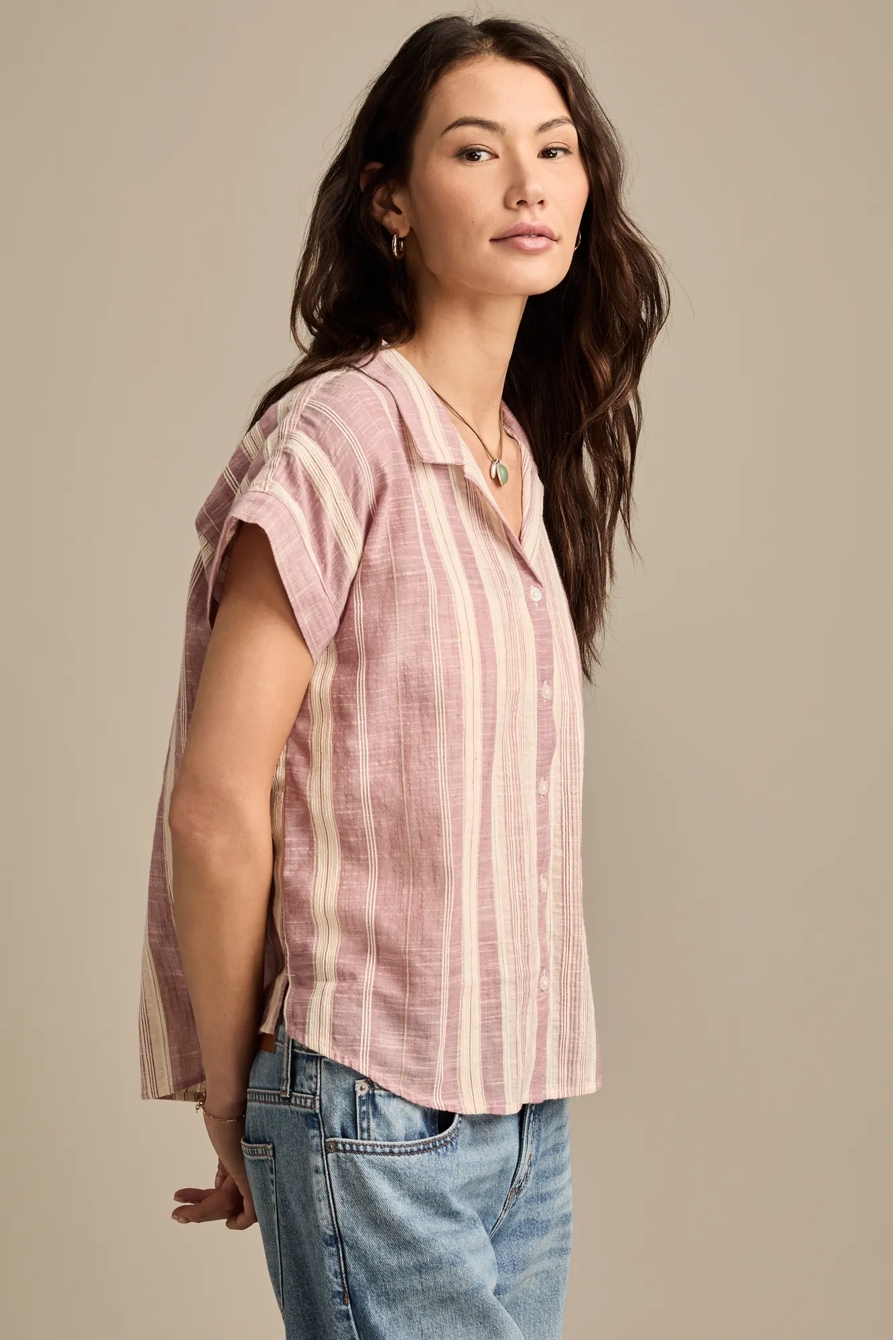 SHORT SLEEVE STRIPED BUTTON-DOWN SHIRT, image 4