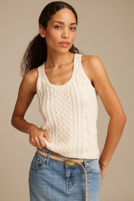 CABLE SWEATER TANK, image 2