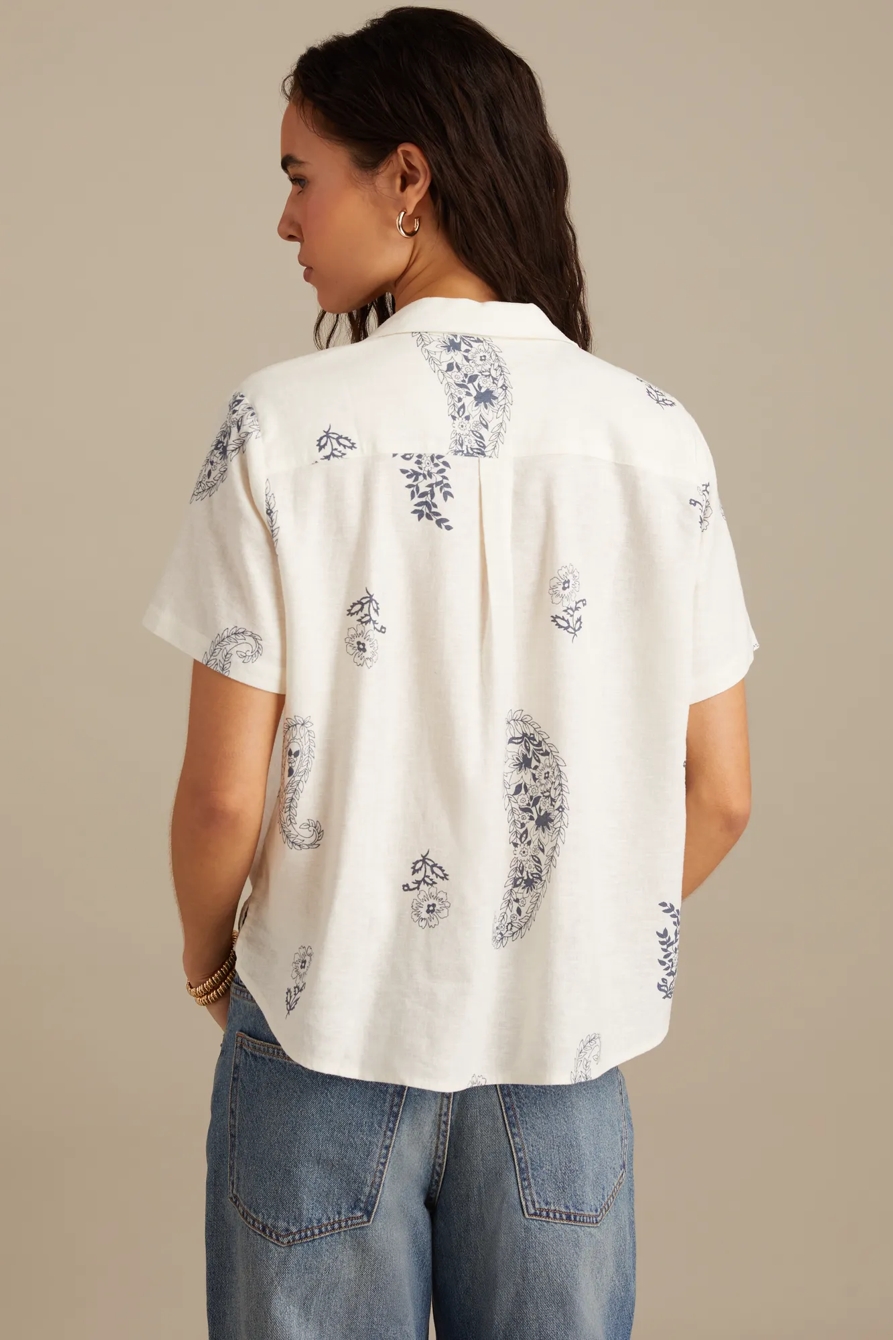 LINEN TIE FRONT SHIRT, image 5