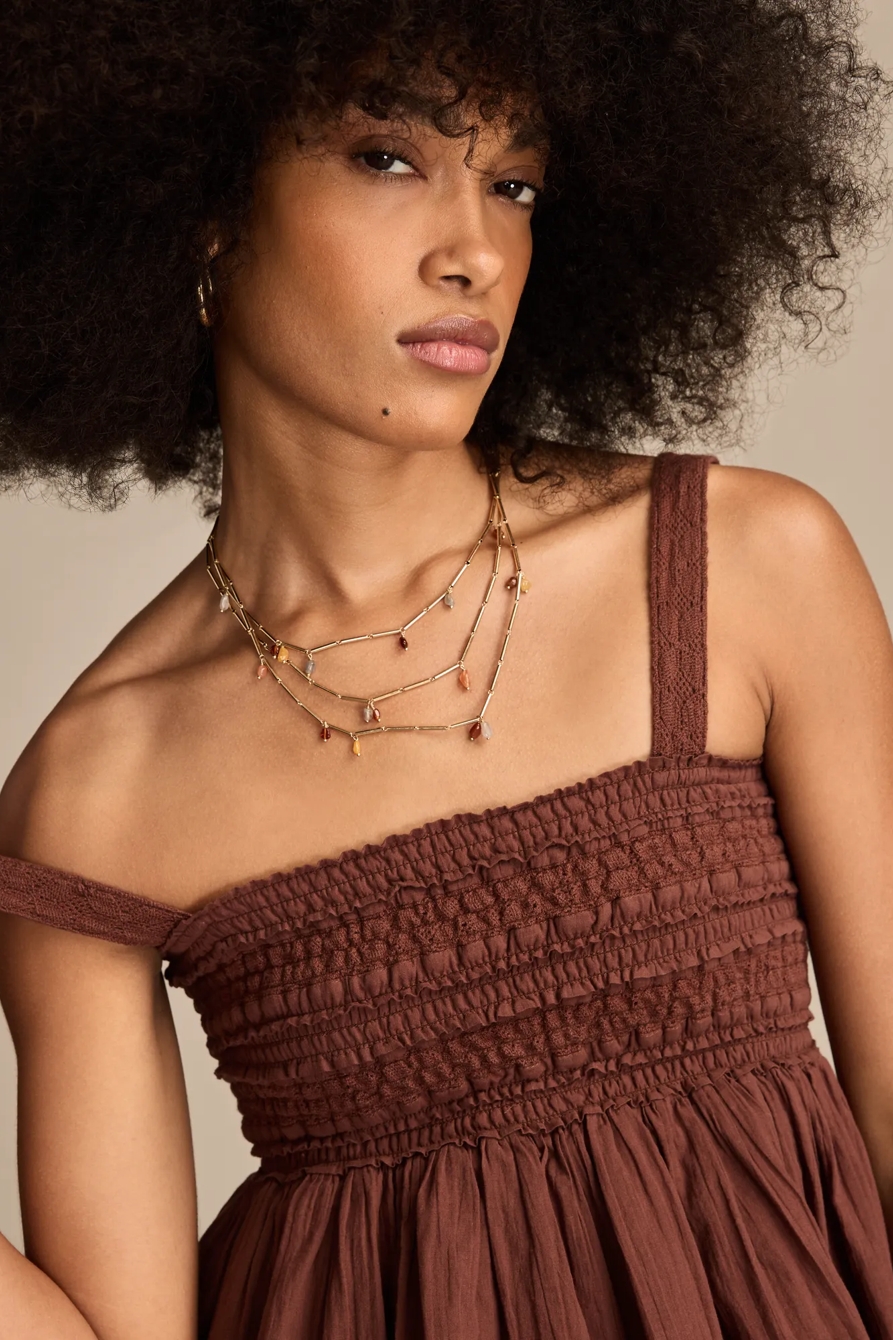 SMOCKED LACE TANK, image 5