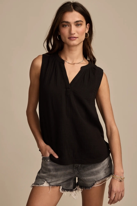 SLEEVELESS POPOVER SHIRT, image 1