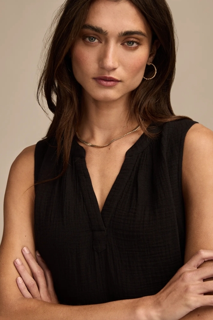 SLEEVELESS POPOVER SHIRT, image 3