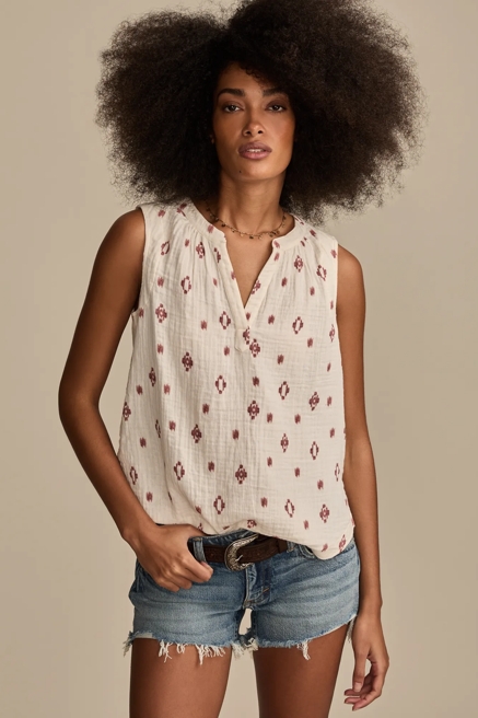 SLEEVELESS POPOVER SHIRT, image 1