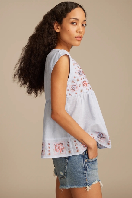 SHELL SLEEVE PEASANT BLOUSE, image 4