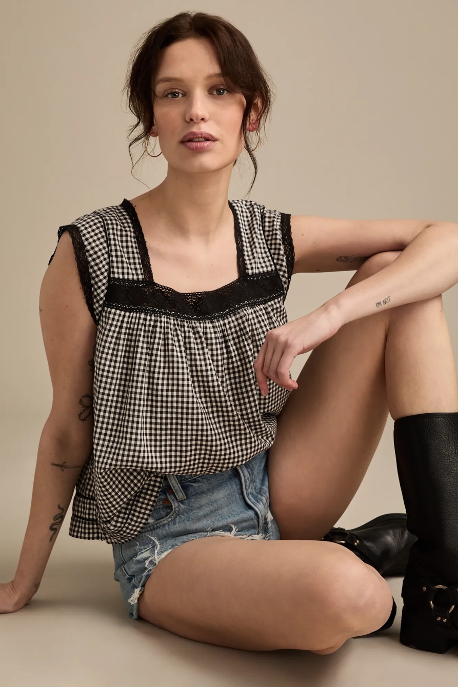 LACE TRIM TANK TOP, image 2