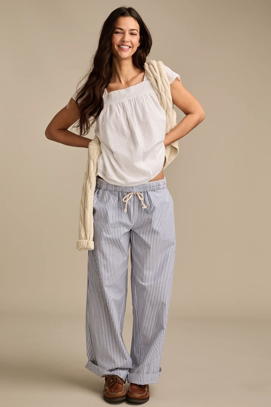 SMOCKED SQUARE NECK PEASANT TOP, image 5