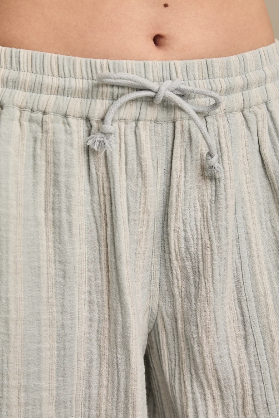 STRIPED BEACHY GAUZE PANT