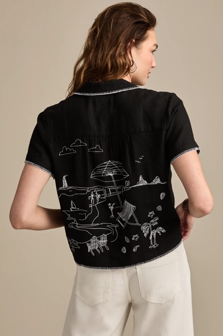 BEACH LINEN CAMP SHIRT, image 1