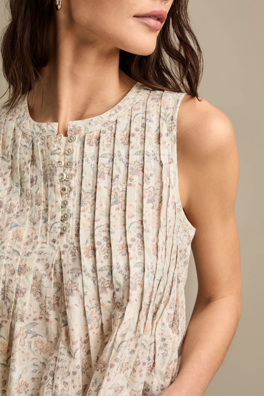 PINTUCK HENLEY TANK, image 2