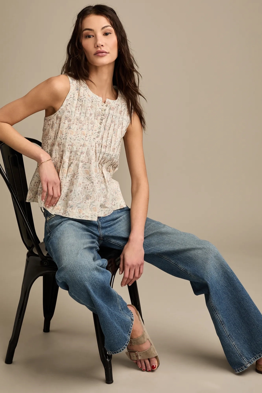PINTUCK HENLEY TANK, image 3