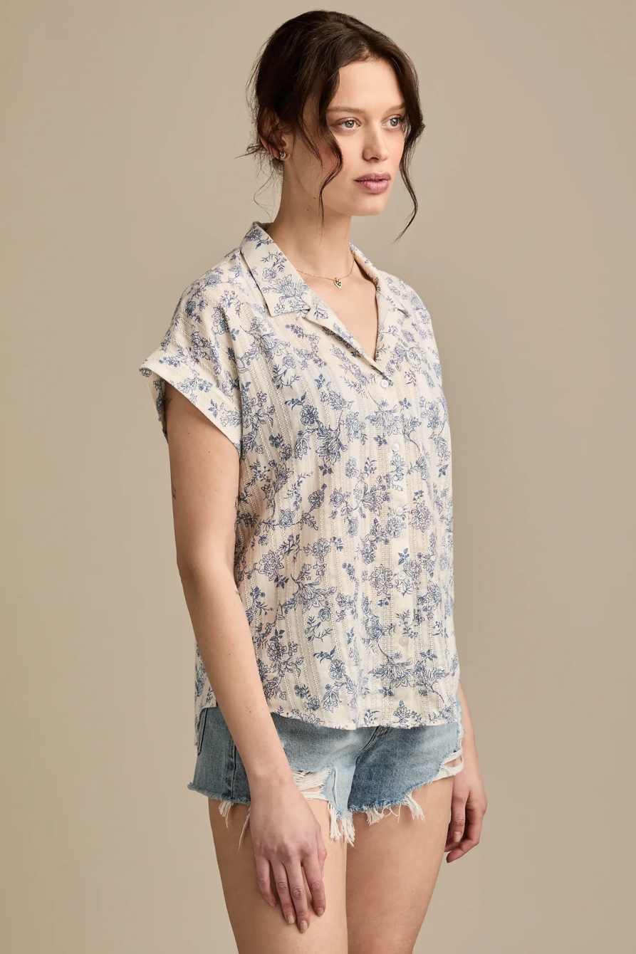 TEXTURED BUTTON-DOWN SHORT SLEEVE SHIRT, image 4
