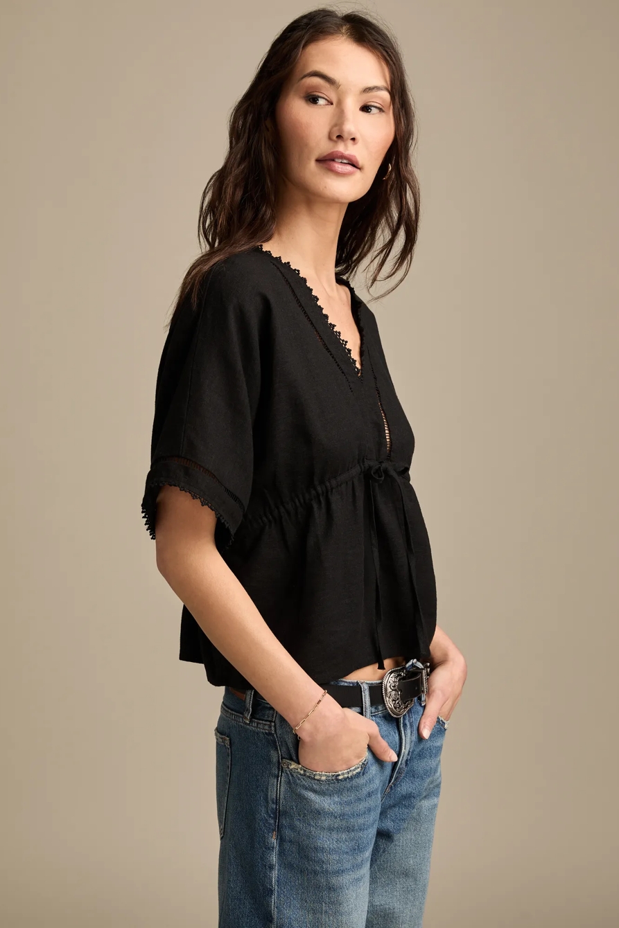 LINEN V-NECK DOLMAN, image 5