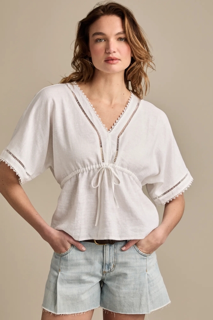 LINEN V-NECK DOLMAN, image 1