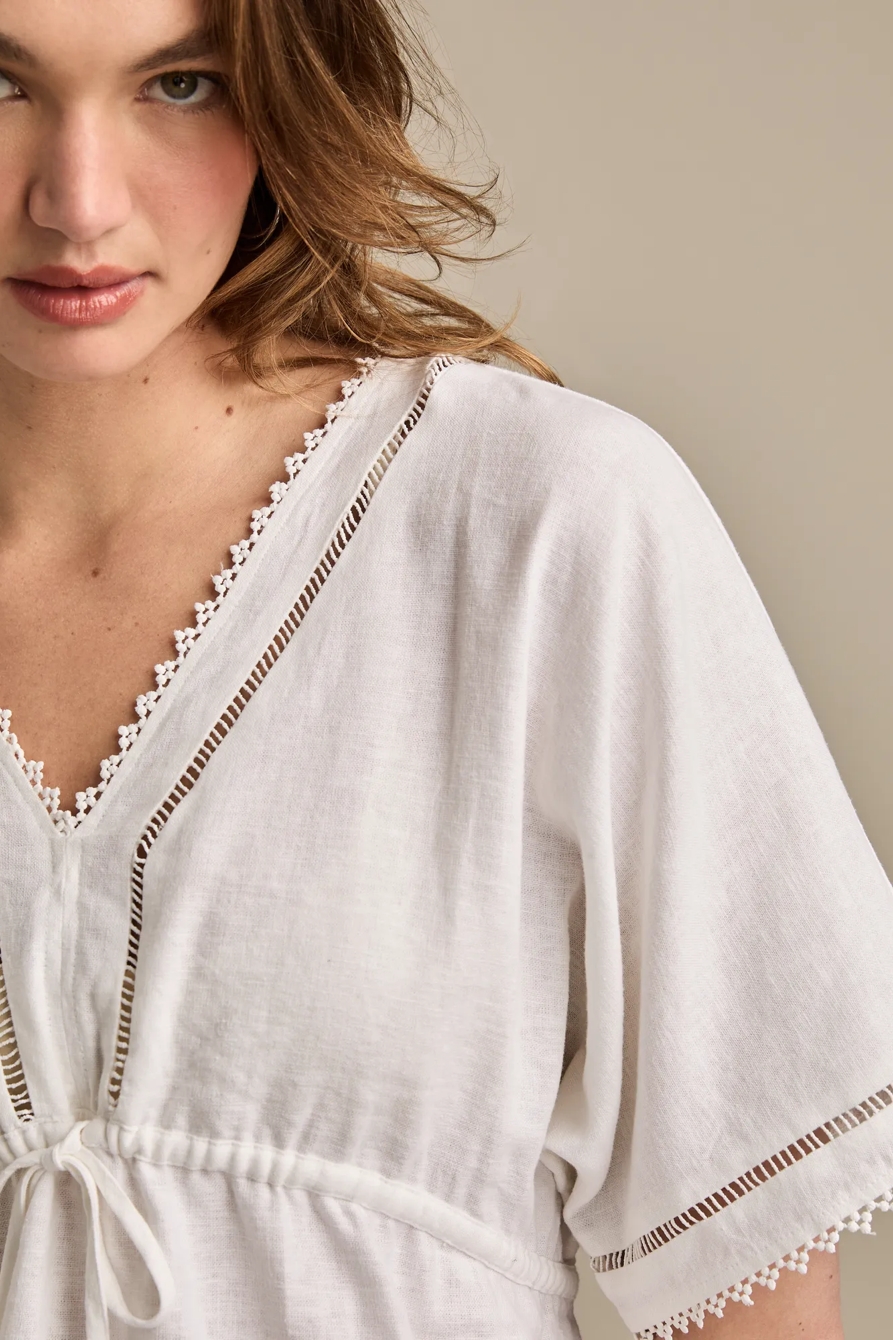 LINEN V-NECK DOLMAN, image 2